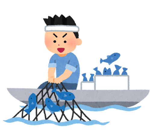 漁をする人のイメージ